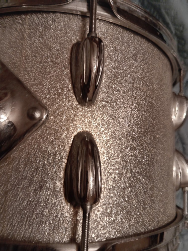 1970s Slingerland 12x9 Rack Tom Silver Sparkle
