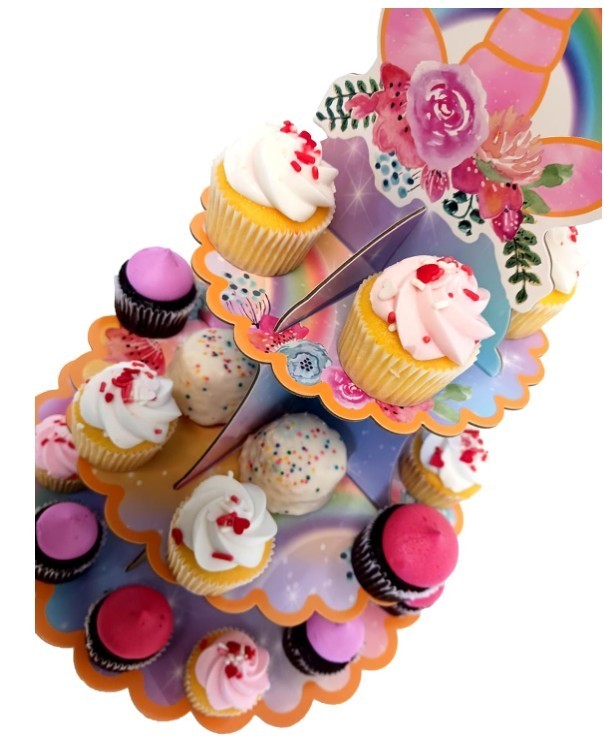 Unicorn Cupcake Stand, 3 Tier Cupcake Stand