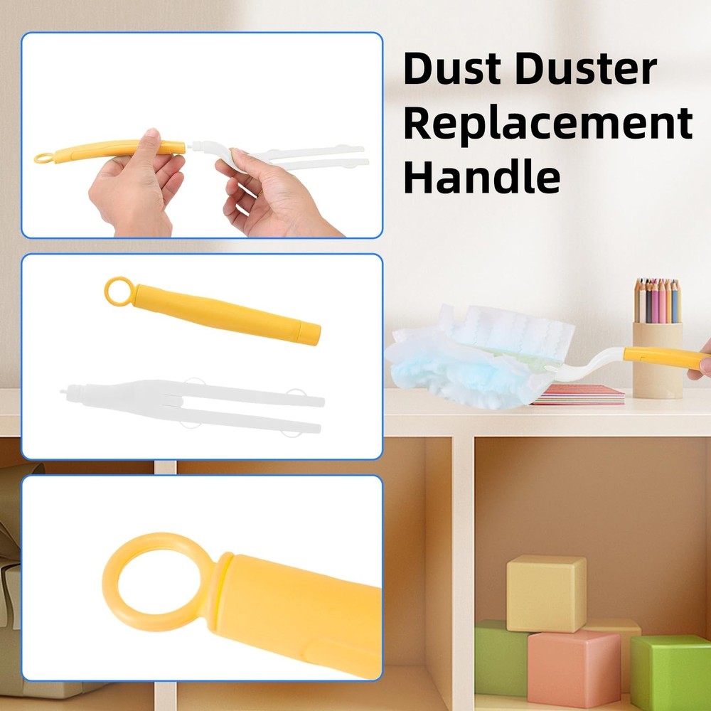 Duster Handle Compatible with Swiffer Duster,Replacement Extendable Dusters M...