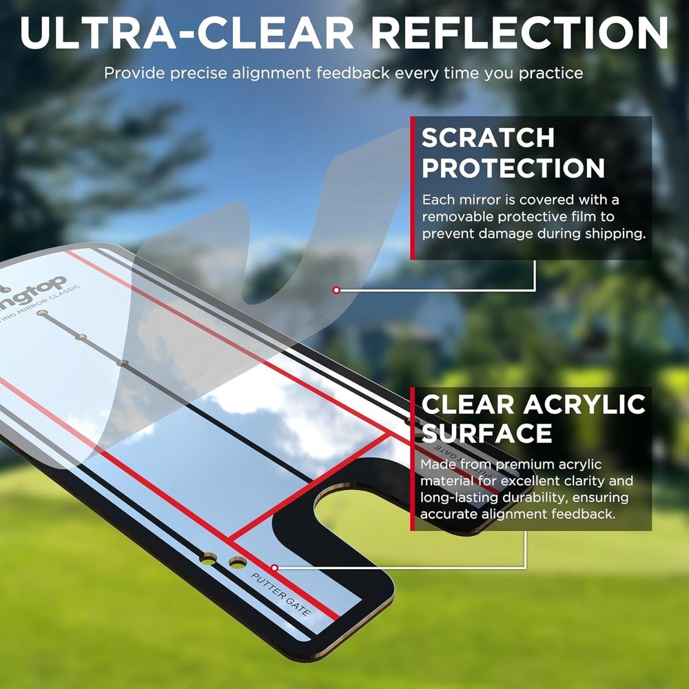 Foldable Portable Putting Mirror - Essential Training Aid for Consistent Putting