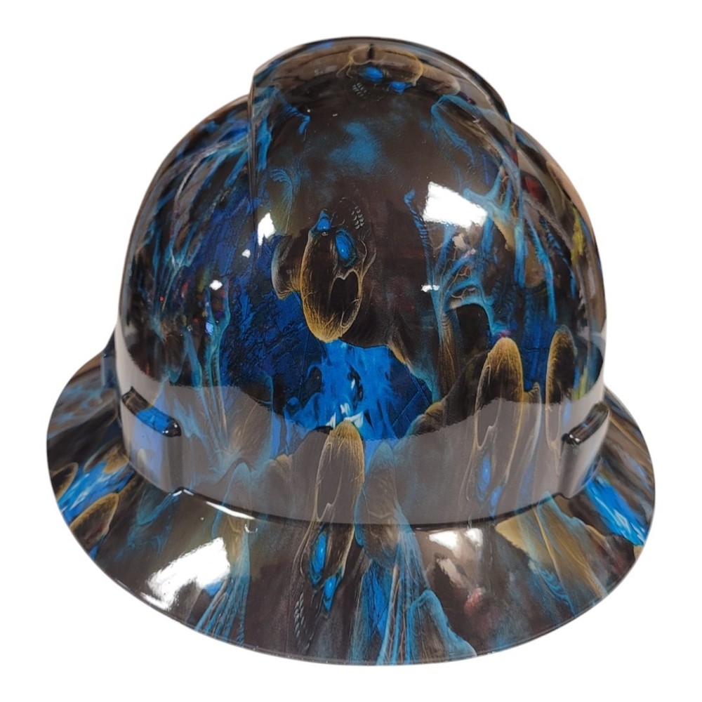 Skulls Full Brim Hardhat Blue