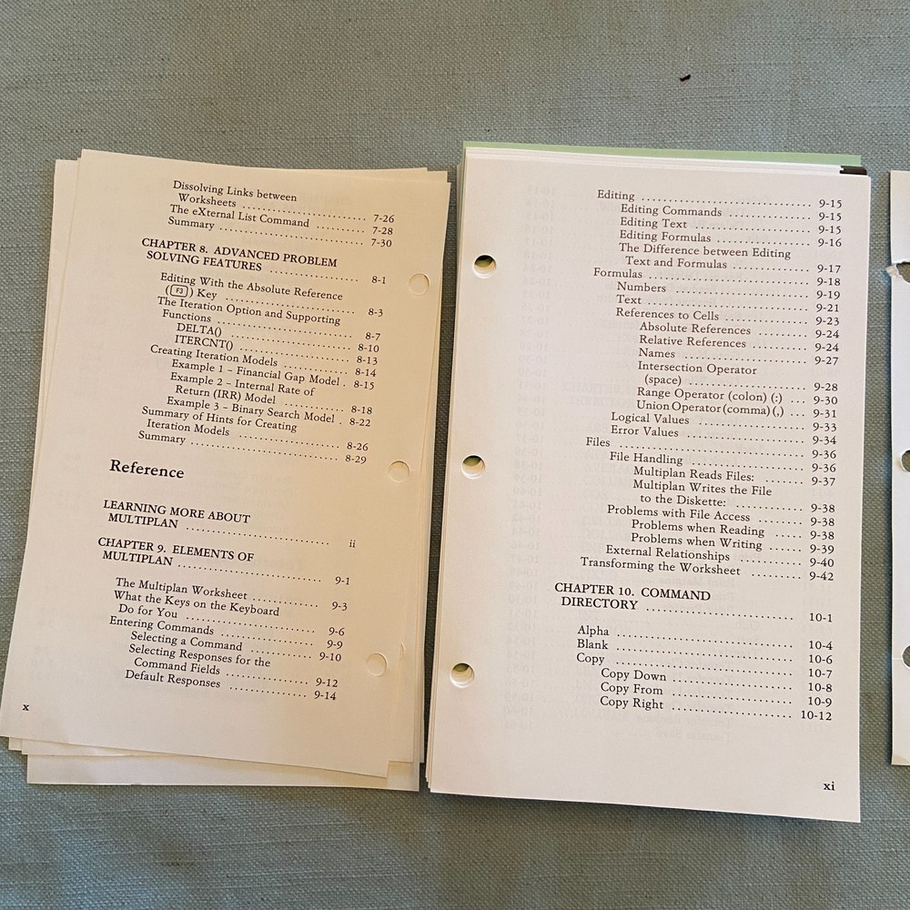 IBM PC Computer Professional Multiplan Electronic Worksheet Microsoft 1983 V 1.1