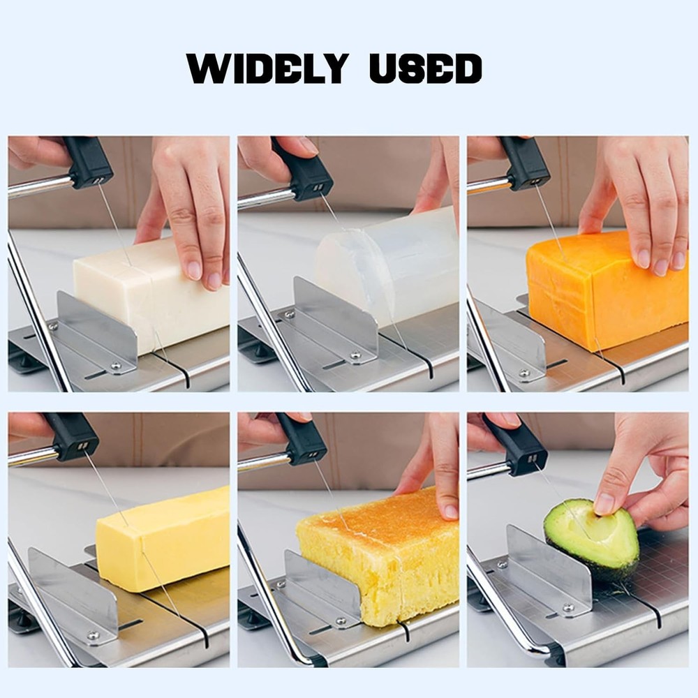 Handmade Soap Cutter with Adjustable Thickness and Scale for Precision Slicing