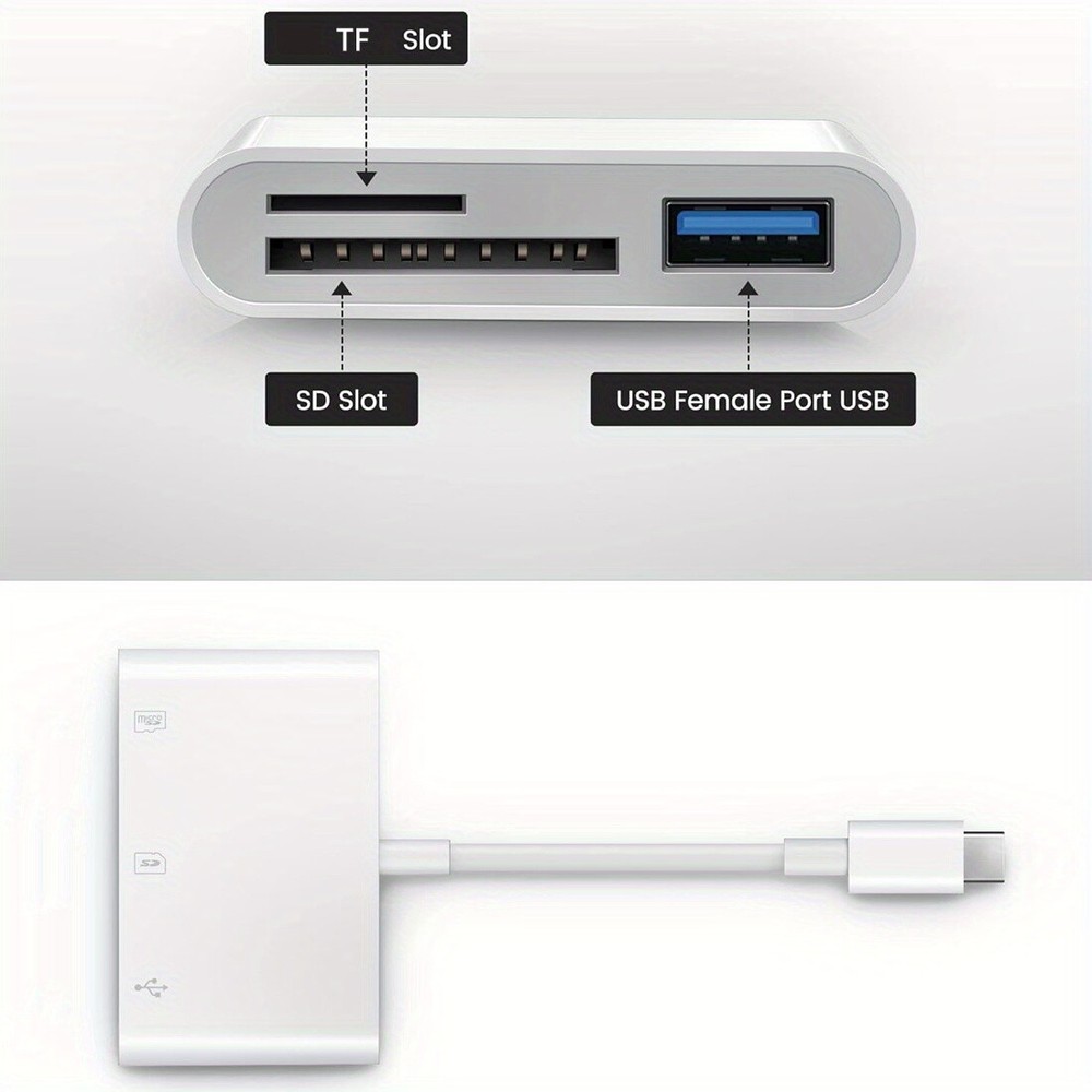 TF/SD Card Adapter Camera Reader Camera Android Type-c For iPhone17 Pro Max 16e