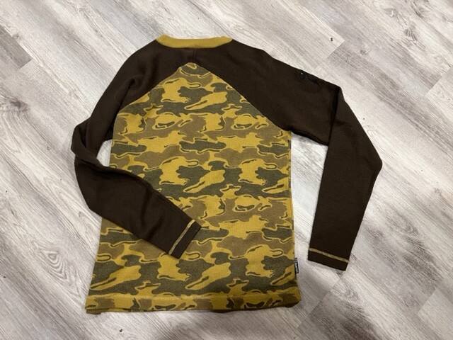 Burton Snowboards Ronin Camo Sweater Medium Mid Base Layer Pull Over