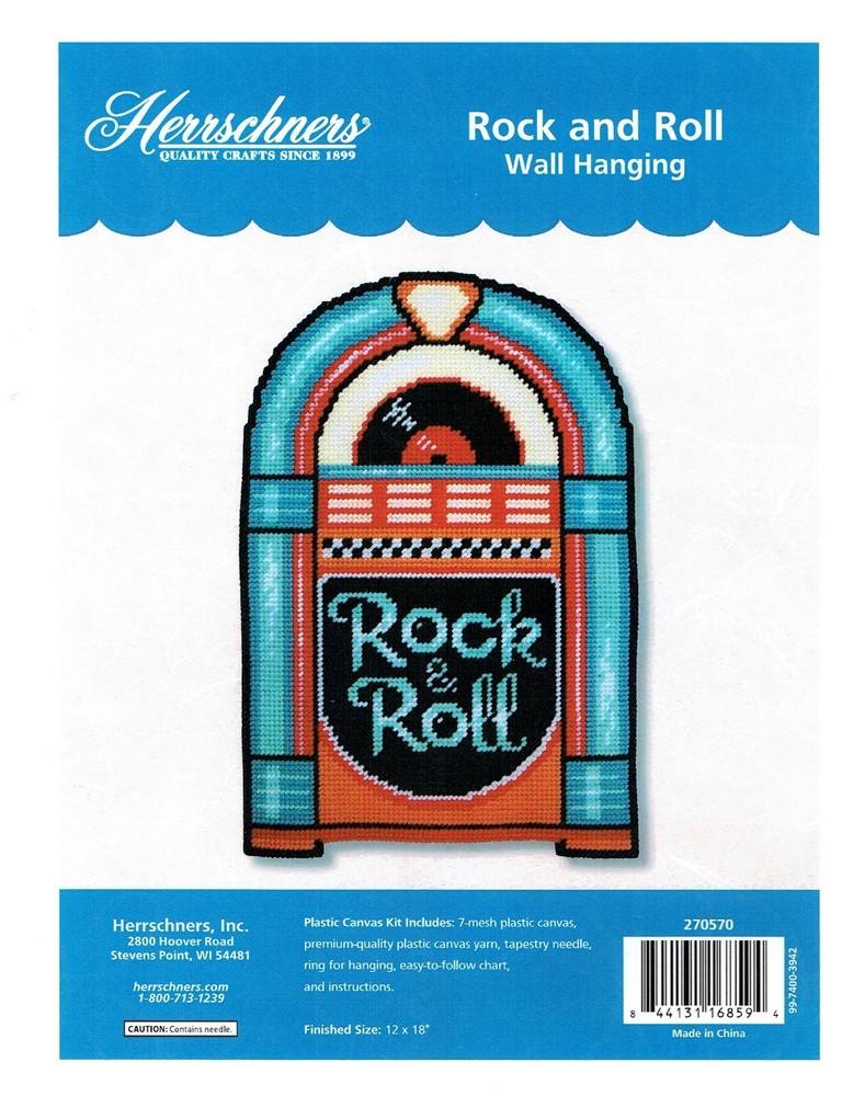 ROCK & ROLL WALL HANGING  plastic canvas  PATTERN (#TF0485)
