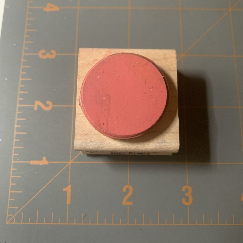 Hampton Art- Wood Rubber Stamp Round Circle Dot