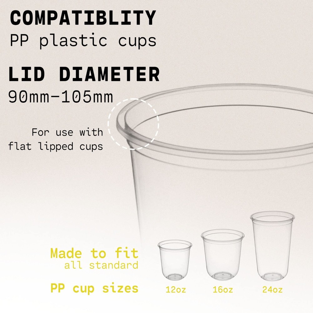 Solid White Cup Sealer Film 3275/Roll for 90-105mm Boba Tea & Bubble Drinks