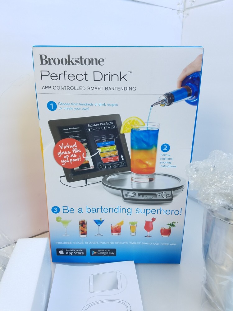 Brookstone Perfect Drink App-Controlled Smart Bartending Cocktail Scale