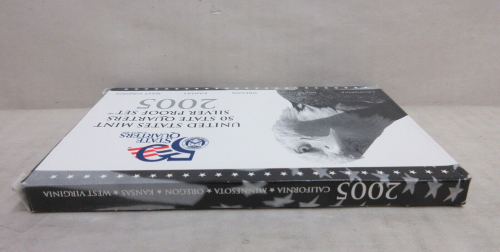 EMPTY PACKAGING Box Lenses & COA for 2005 US 50 State Quarters Silver Proof Set