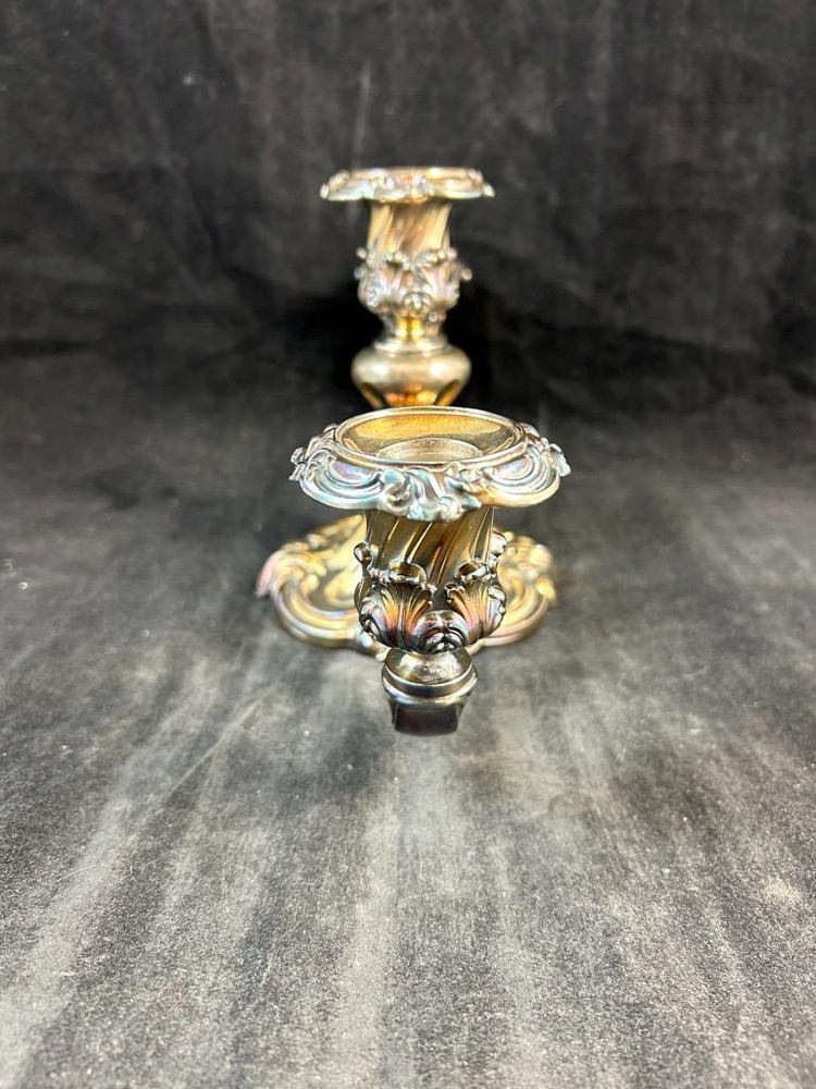 Reed and Barton Pattern 164 Silverplate 3 Light Candelabra 6.75 Inch Height