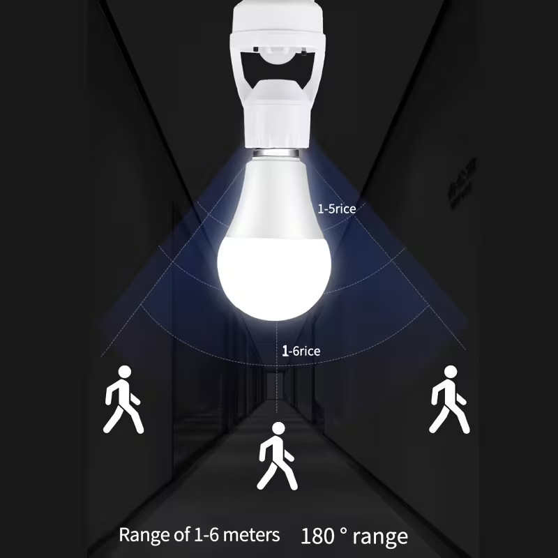 PIR Motion Sensor Socket Converter Lamp Base Holder Control Smart Switch Bulb