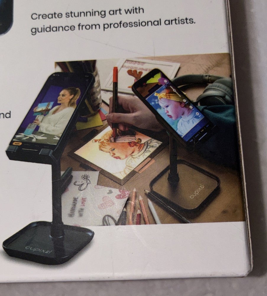 Cupixel Smart Trace Starter Set AR Art Drawing Projector with Device Stand Trial