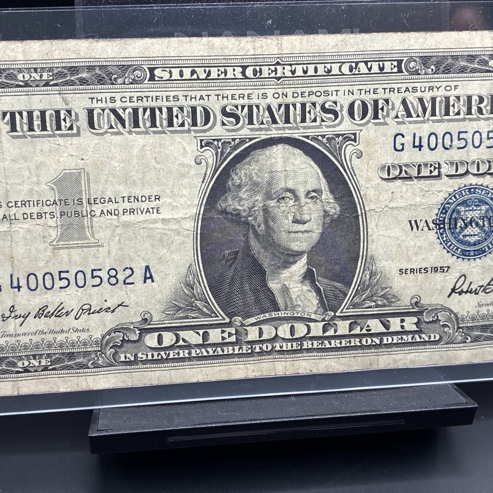 $1.00 Dollar Silver Certificate Note. 1957 Series ( G 40050582 A)