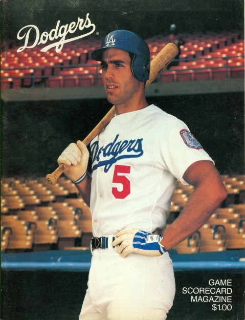 1984 Dodgers vs Mets Program: Mike Marshall - New Man In Left Field On Cover