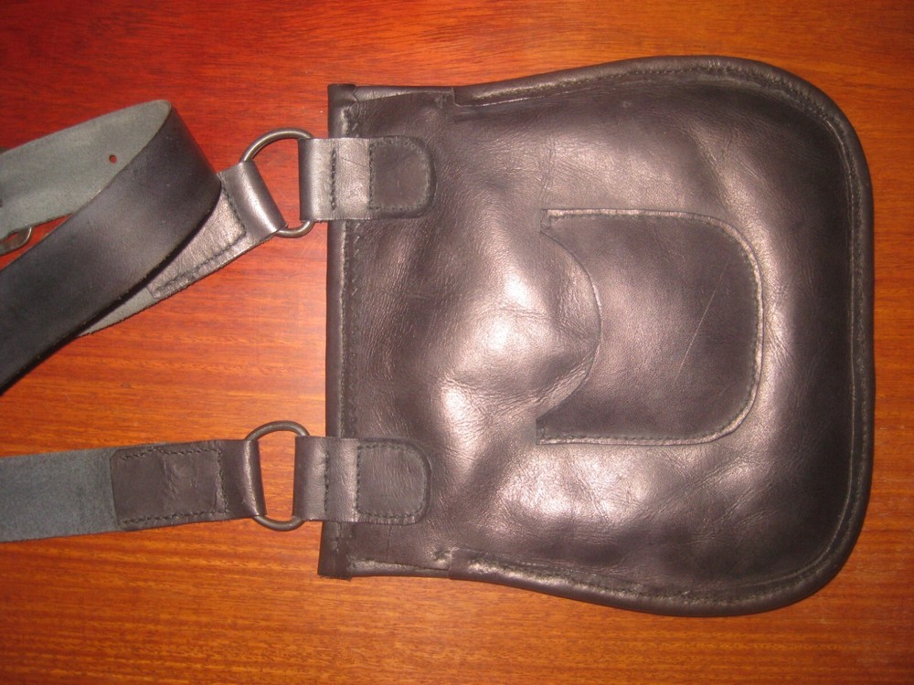 Colonial Leather Shooting Bag, Black Powder Muzzleloader Flintlock Rev War Style