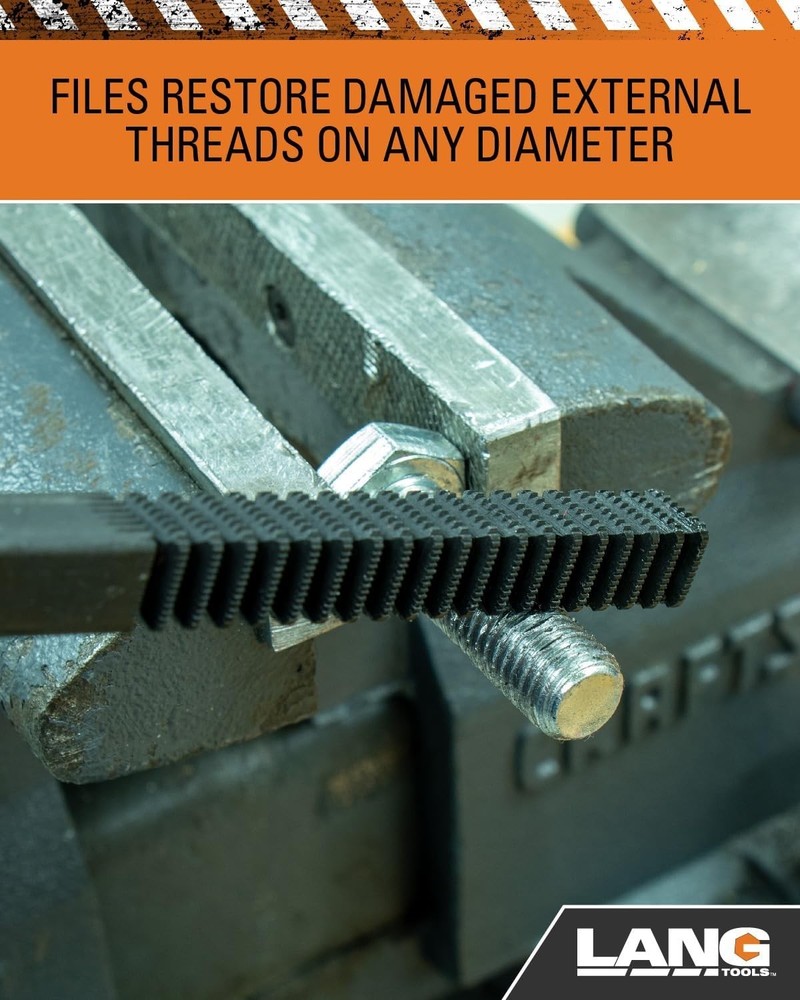 3-Piece Thread Restorer File Set for Damaged Threads, Easy to Install