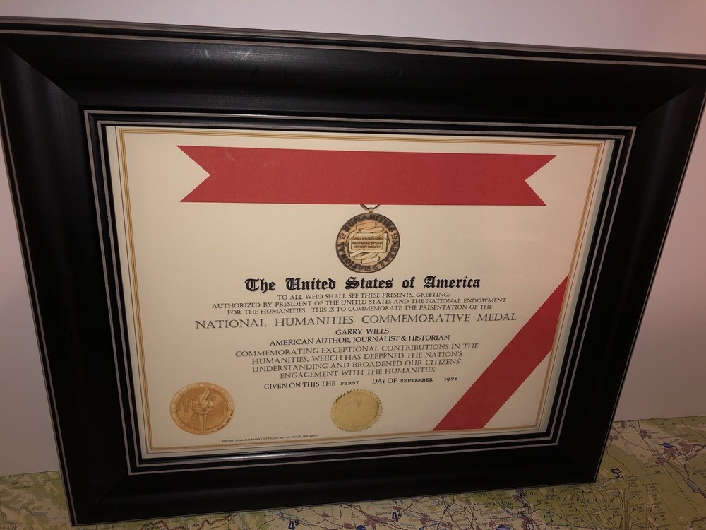 NATIONAL HUMANITIES COMMEMORATIVE MEDAL / AWARD CERTIFICATE ~ Type-1