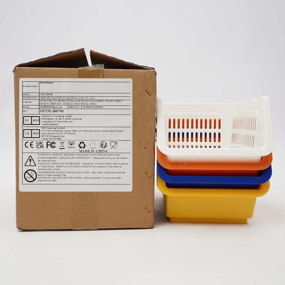 4 PCS Stacking Storage Baskets Stackable Organizer Baskets Modern Storage Bins