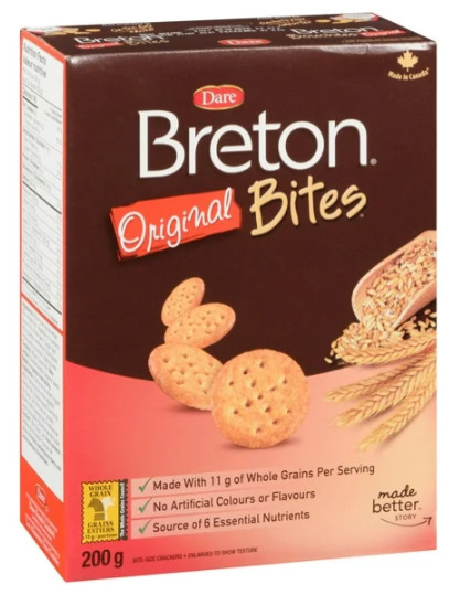 Dare Breton Original Bites Crackers, 200g (3 Pack)