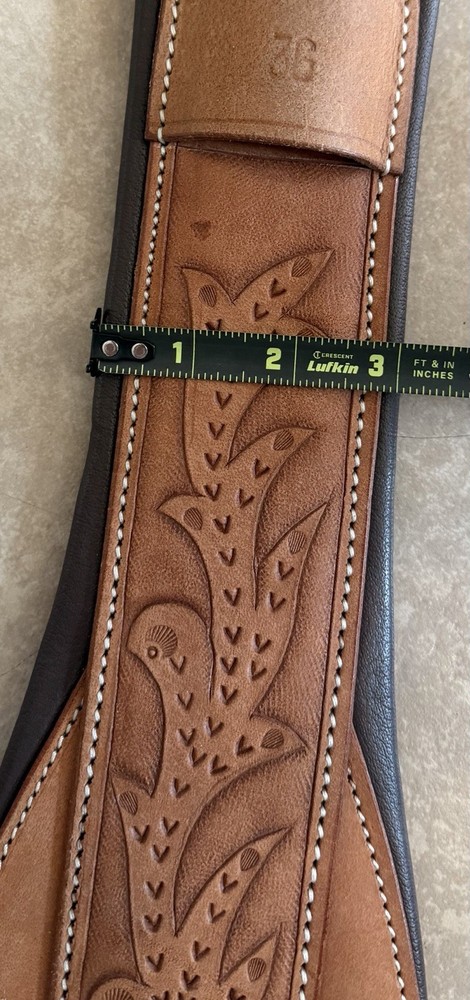 Never Used 36” Tooled Leather Roping Cinch