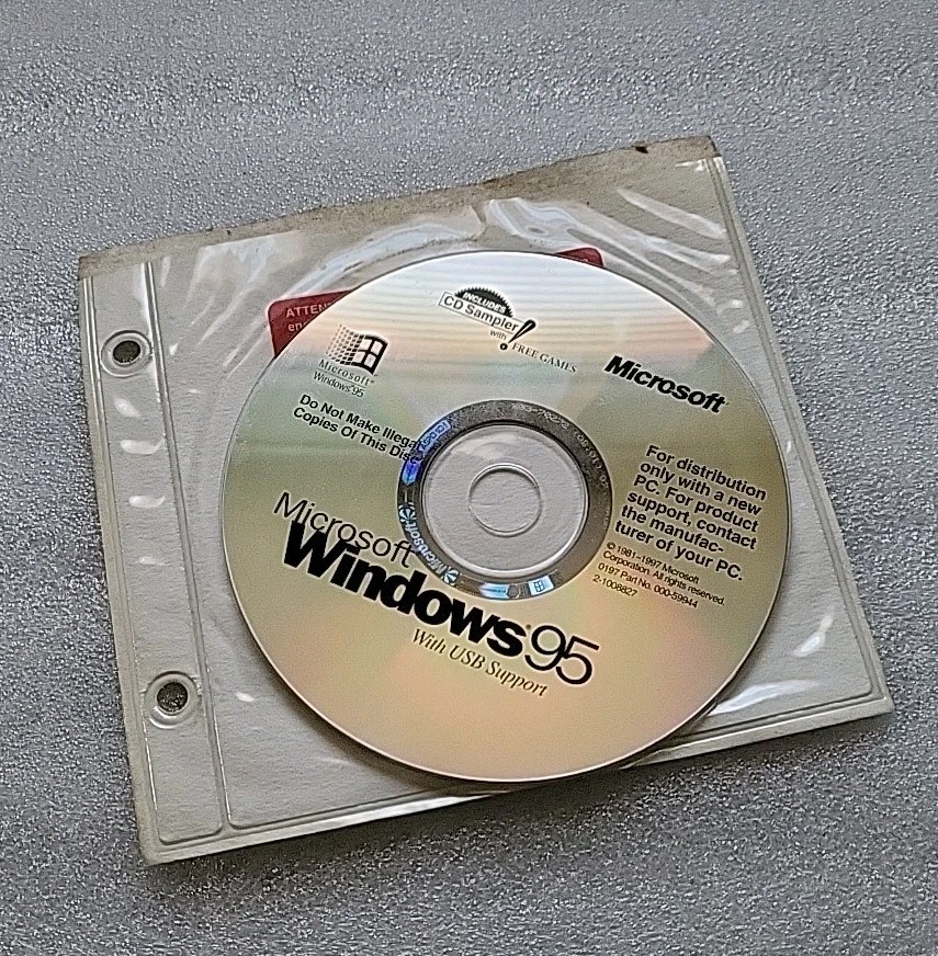 Vintage Microsoft windows 95 install CD