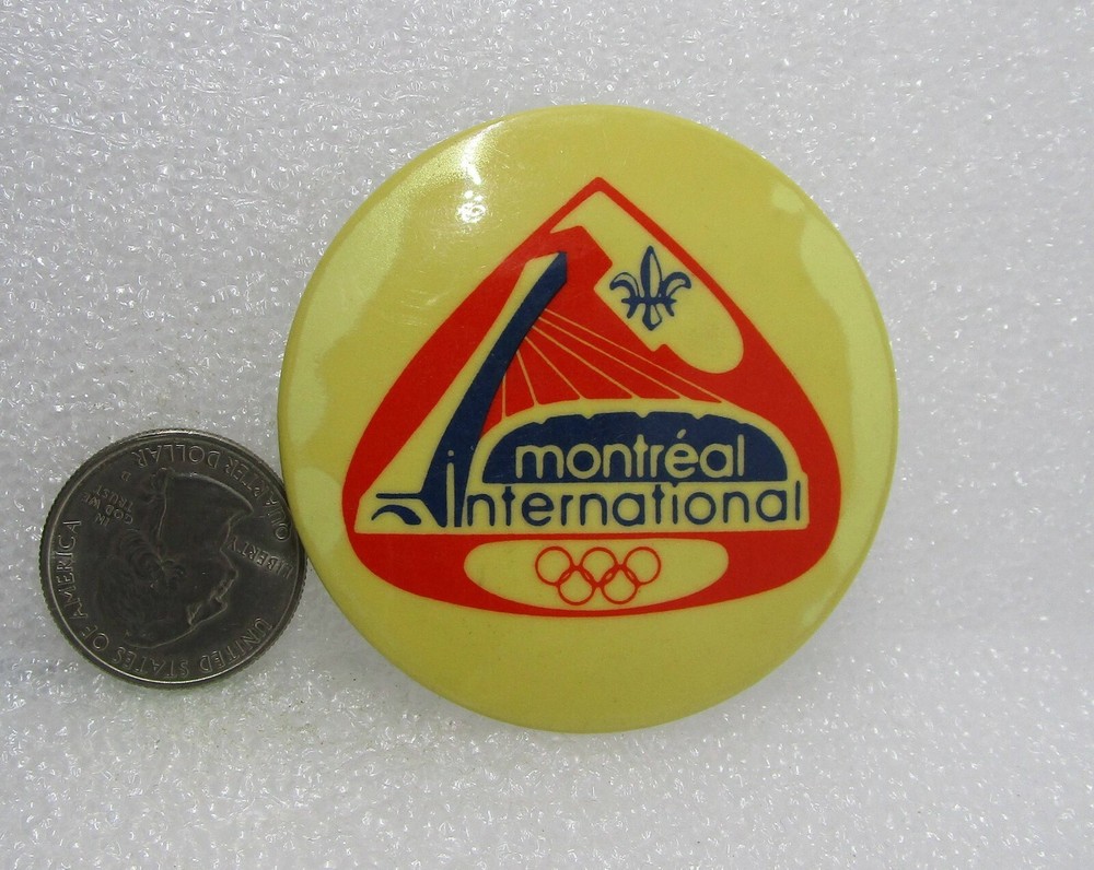 Montreal International Olympic Button Pin