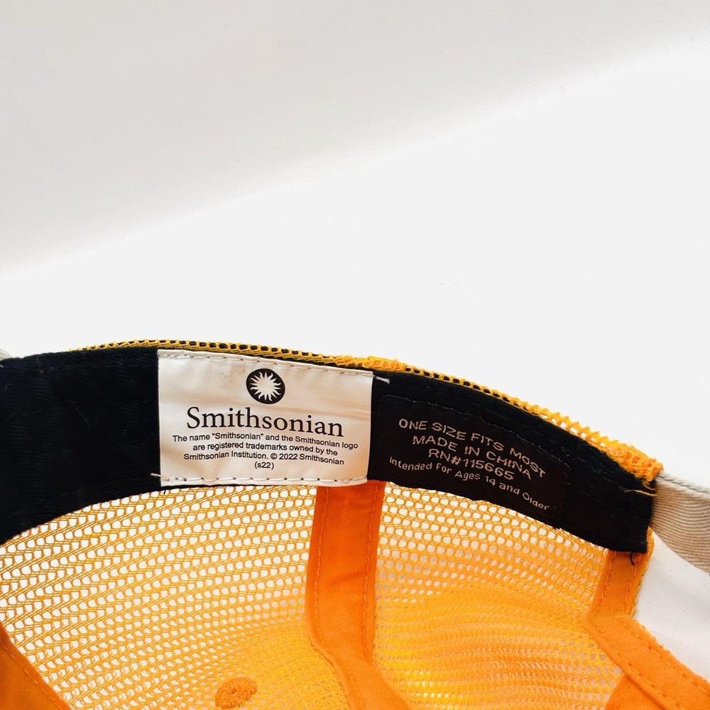 Smithsonian "Save The Bees" Orange / Tan Adjustable Back Strap Cap Hat Bioworld