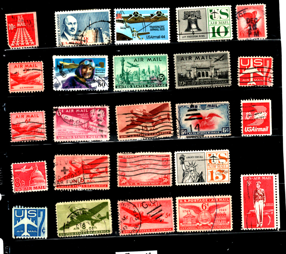 US AIRMAIL STAMPS LOT H 14