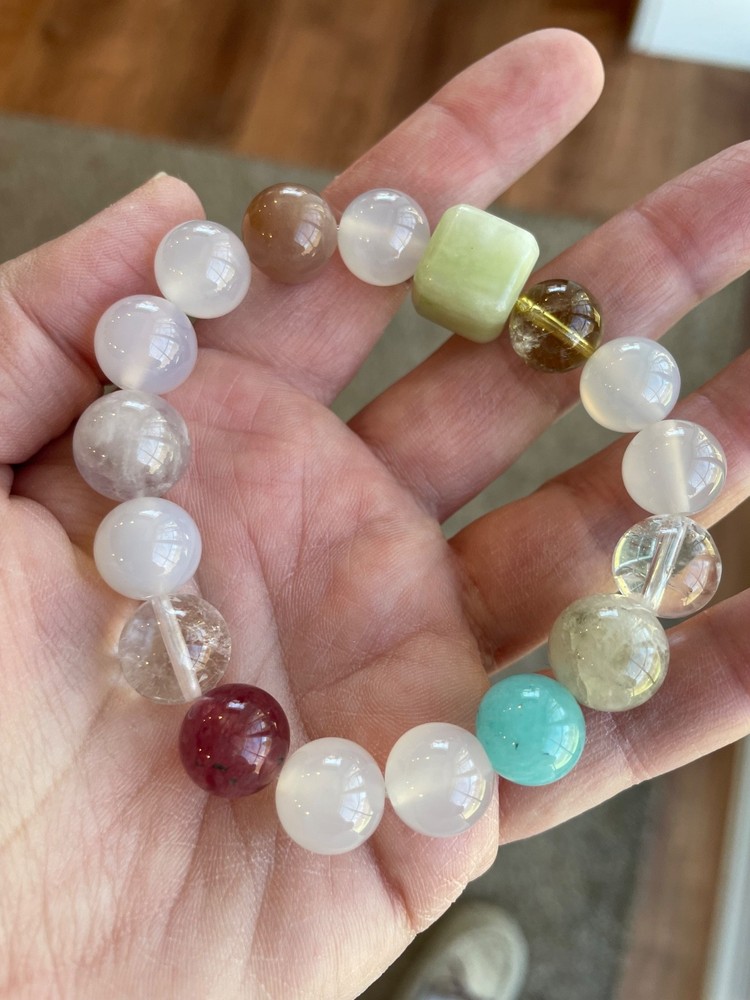 Agate and citrine design bracelet