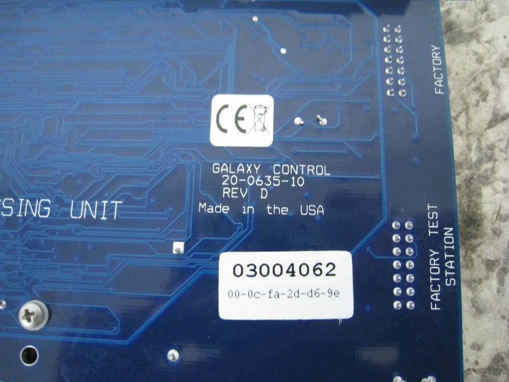 Galaxy Access Control 20-0635-30 635 CPU Central Processing Unit Circuit Board