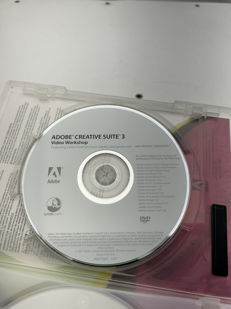 Adobe Indesign CS3 Windows Installation Media ONLY