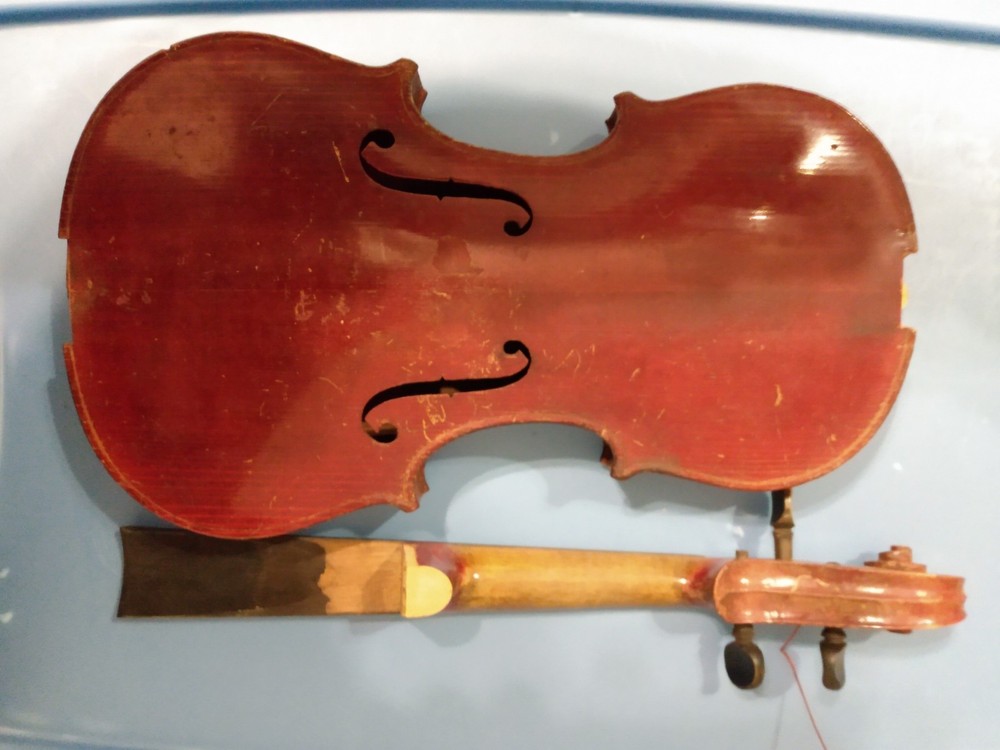 Antique Violin As Found