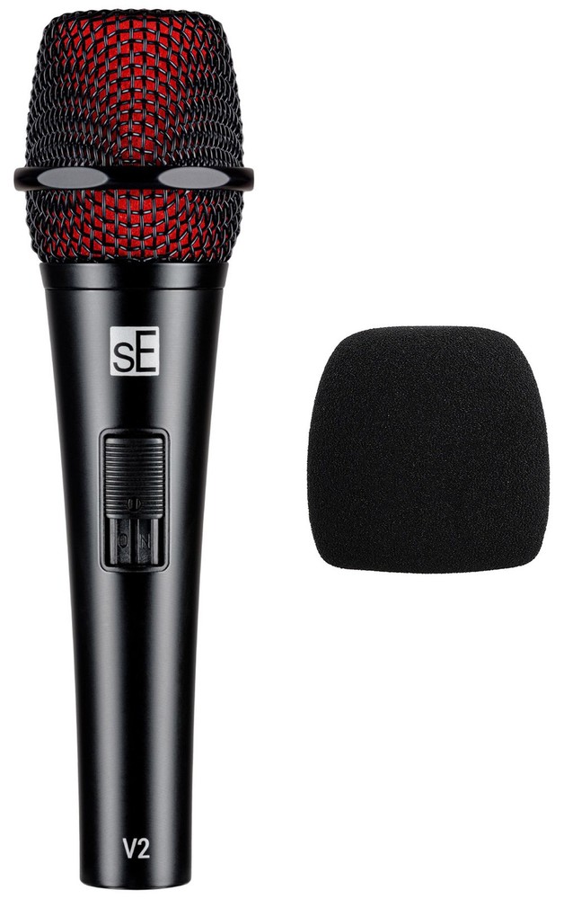 Se Electronics V2 SWITCH QTR Dynamic Microphone c w/XLR-1/4” TS Cable+Windscreen