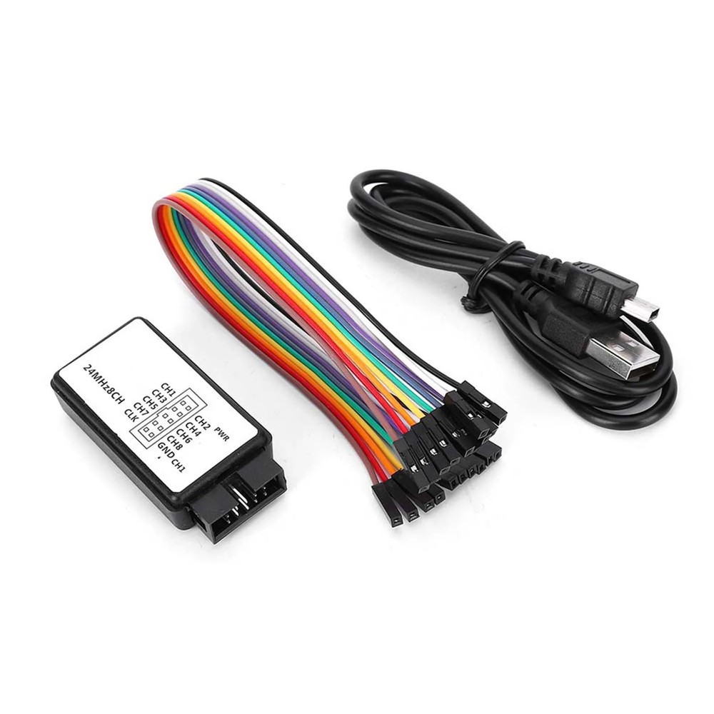 24MHz Logic Analyzer Device USB Mini Digital Pocket Size 8 Channel Input