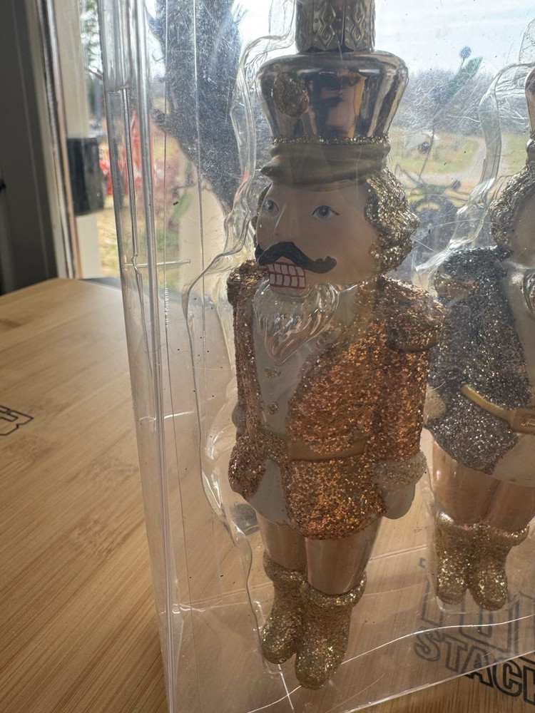 Ashland Nutcrackers 3 Gold Silver White 6”