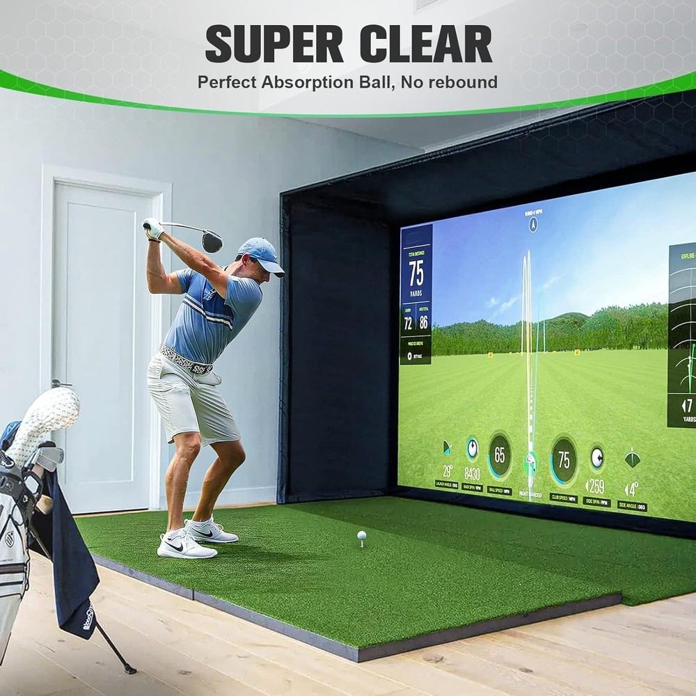 High-Quality Golf Simulator Impact Screen - 5 Sizes Available for All Projectors