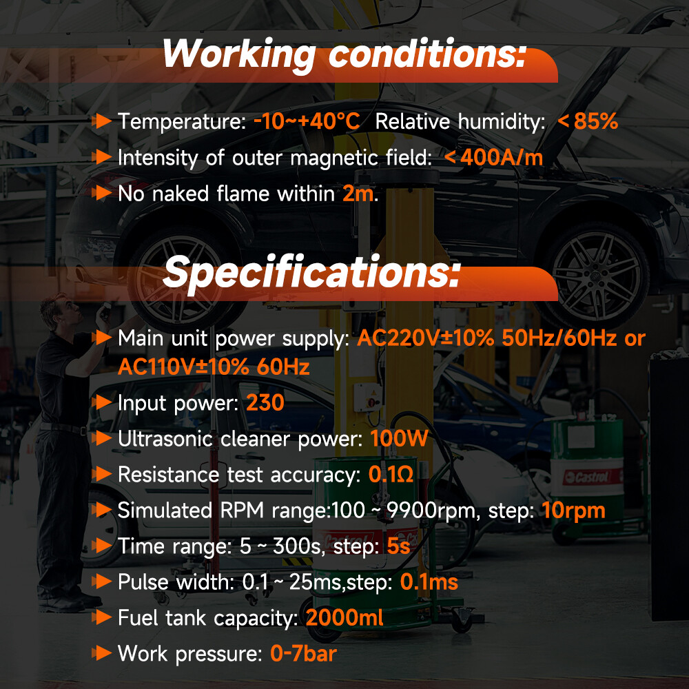 Fuel Injector Cleaner & Tester Machine Ultrasonic Cleaning Machine Reverse Flush