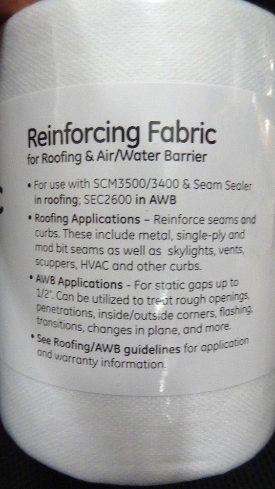 GE RF100 Reinforcing Fabric for Roofing & Air Water / Barrier 6" x 100'
