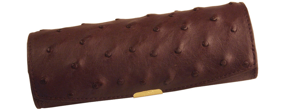 Eyeglass Case Ostrich Leather