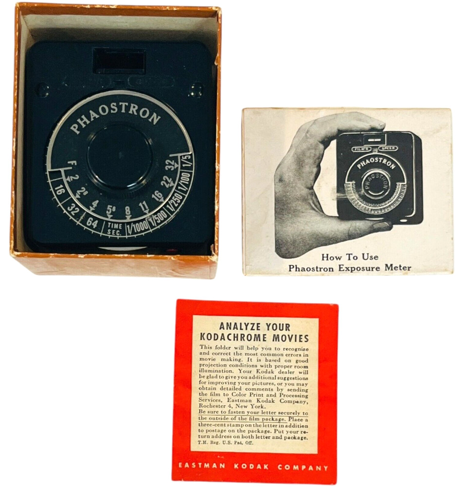 Phaostron Model B Light Meter in Box - Vintage