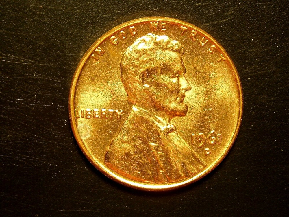 1961-D ONE UNC LINCOLN MEMORIAL CENT #13