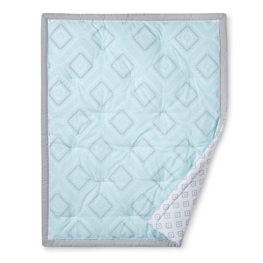 NoJo Dreamer - Mint/Grey Geo Diamond 8 Piece Comforter Set
