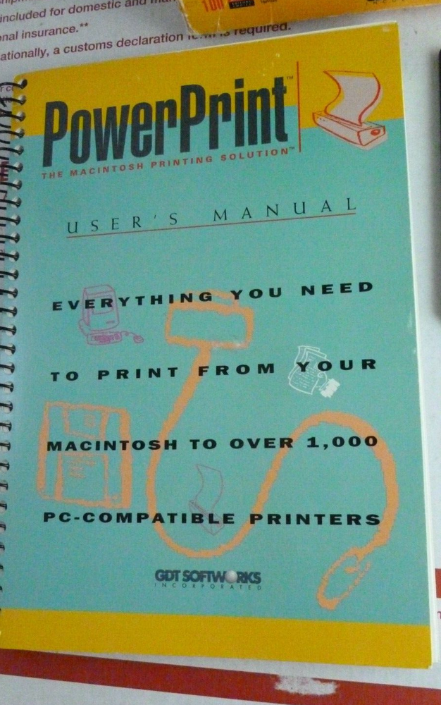 Vintage GDT PowerPrint Mac Printer Driver Software for PC Printers Version 2.5.2