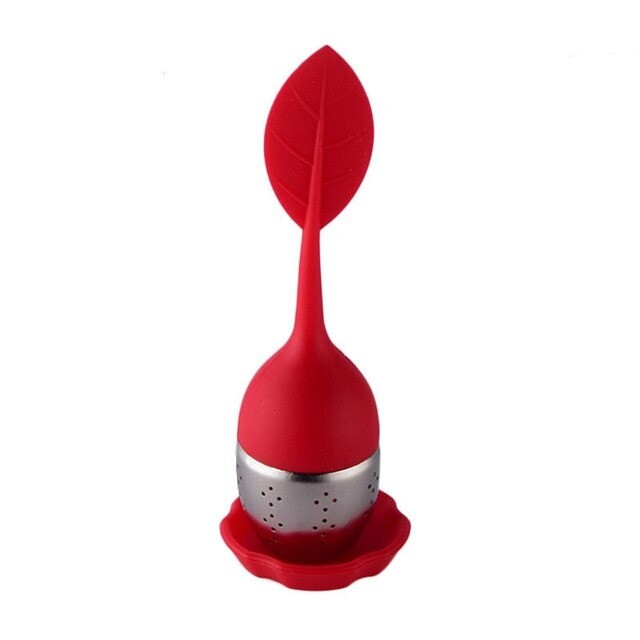 Steel ball infuser with leaf design
