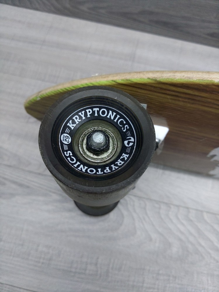 Vintage 32" Graphic Mini Longboard, White Combo Skateboard.