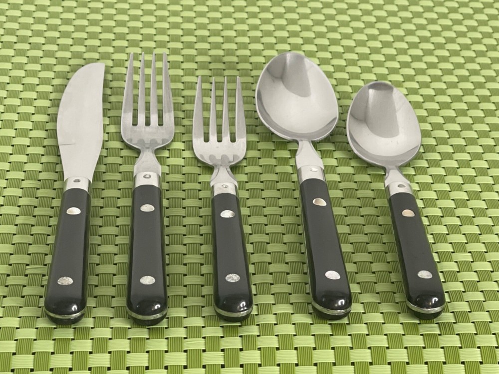 Washington Forge MARDI GRAS BLACK Stainless WF Korea Choice Flatware B117WU
