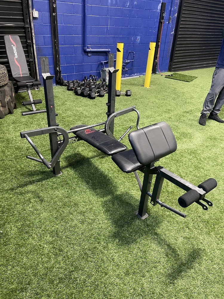 5-1 exercise bench used (comes with bar)