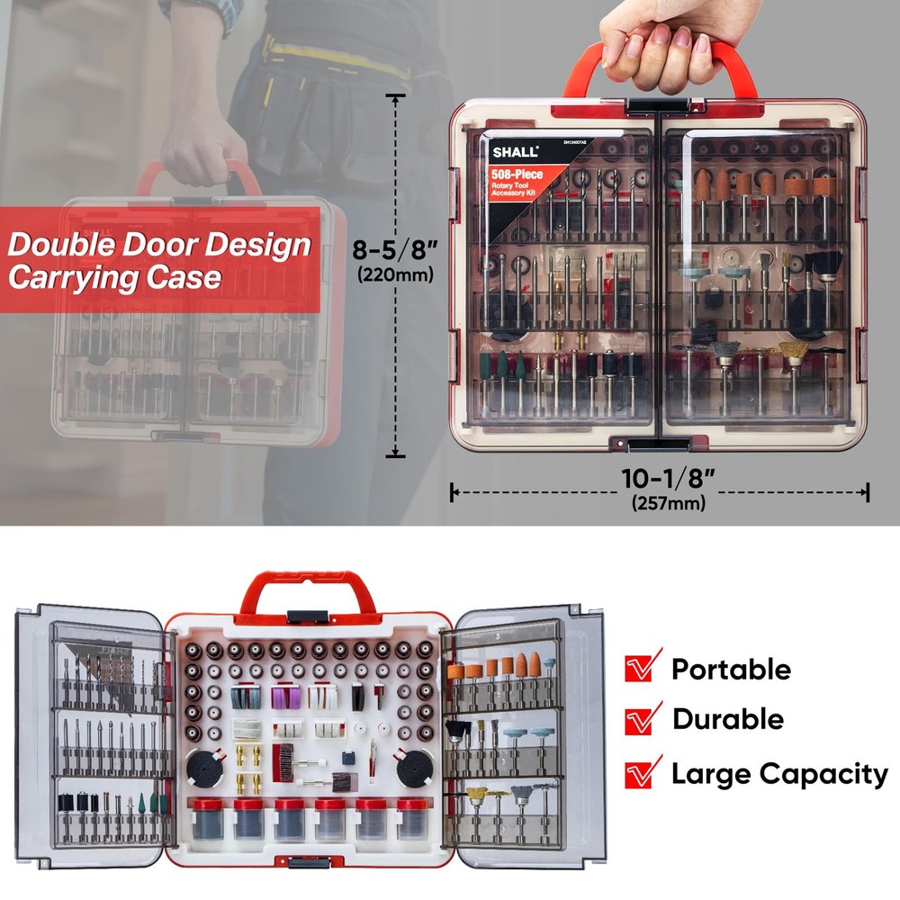 508-Piece Rotary Tool Accessories Kit, Universal Rotary Tool Bits for Sanding...