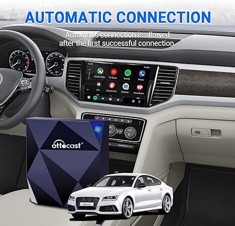 OTTOCAST A2Air Wireless Android Auto Adapter 13s Auto-Connect Fast Speed - BLUE